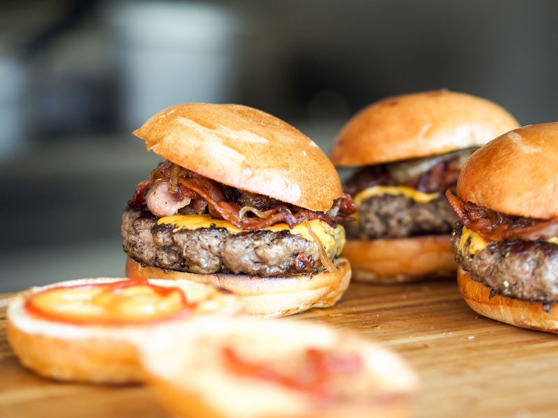 image of bacon cheeseburgers
