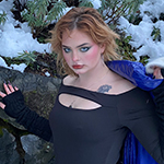 image of kyla holding jacket